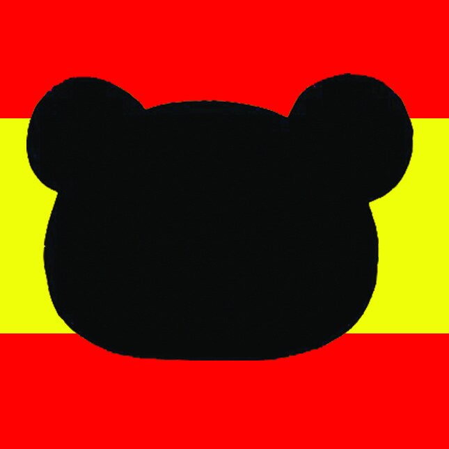 スペイン国旗カラーのくまーじロゴ